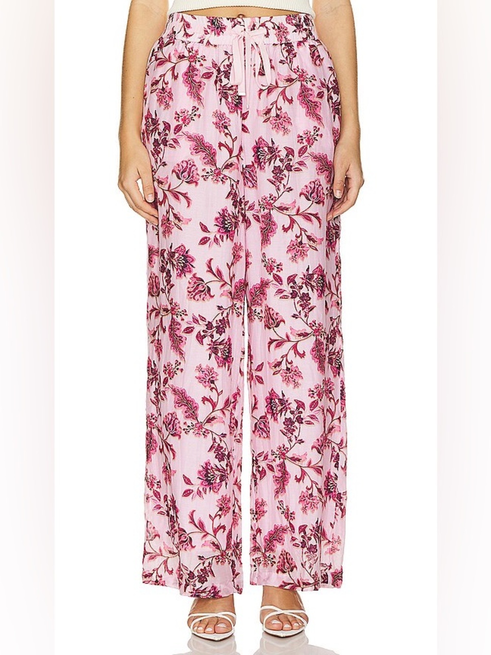 Cami NYC Pink Floral Wide-Leg Palazzo Pants